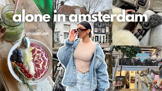 my first solo trip to amsterdam  solo date travel vlog [upl. by Lati]