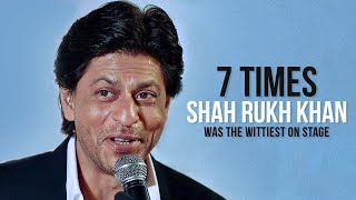 7 Times Shah Rukh Khan Was The Wittiest On Stage  SRK Filmfare  Yale University  CNN News18 [upl. by Hock]