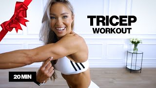 20 Minute Tricep Workout with Dumbbells  NO Push Ups  Upper Body [upl. by Panthia]