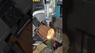 Laser cutting of 15mm thick pipestubelasercuttingmachine lasercuttingmachine [upl. by Eniarda]