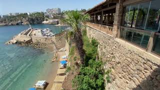 Antalya The view from Mermerli restaurant to Mermerli Beach and Mediterranean Sea [upl. by Mal]