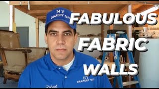 WALL UPHOLSTERY  FULL TUTORIAL  HOW TO APPLY FABRIC TO WALLS [upl. by Suoicerp926]