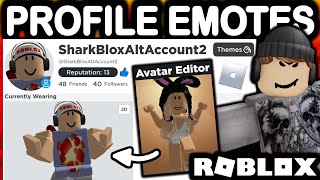 AVATAR EMOTES ON YOUR PROFILE HOW TO SET IT UP EARLY ACCESS VERSION ROBLOX [upl. by Drandell]