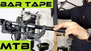 Wrapping bar tape on Mountain Bike  how to do it for more comfort [upl. by Yraillih]