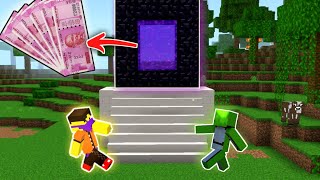 First To Enter Nether Wins 10000 Rupees Basu Plays [upl. by Ayalat]