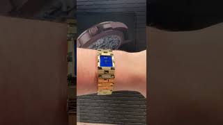 Piaget 18K Yellow Gold Blue Lapis Lazuli Stone Dial Mens Watch 81301 Wrist Roll  SwissWatchExpo [upl. by Lohrman]