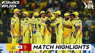 CSK vs RCB 1st Match IPL 2024 Highlights  IPL Highlights 2024  RCB vs CSK highlights today [upl. by Chasse]