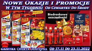 Biedronka Nowa Gazetka Promocyjna Od Czwartku 17112022  W Tym Tygodniu  Nowe Okazje i Promocje [upl. by Riccardo]