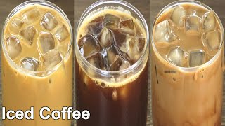 3 Easy amp Quick Iced Coffee recipe  How to make Iced coffee at home [upl. by Lairbag50]