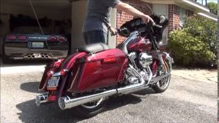 Harley CFR Slipon Exhaust Drag Specialties HP Plus baffles vs VampH Monster Ovals Part 1 Take 2 [upl. by Neeven757]