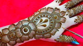 New easy Stylish backhand mehndi design  simple mehndi design  mehndi design  mehandi  mehndi [upl. by Eneiluj]