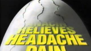 Splitting Eggshell Anacin Pain Reliever Commercial 1991 [upl. by Diane331]