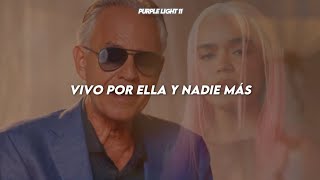 ANDREA BOCELLI amp KAROL G  VIVO POR ELLA Letra  Video Oficial [upl. by Remy]