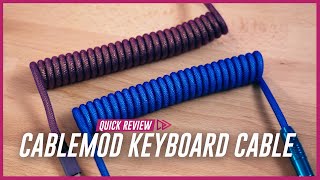 PREMIUM Coiled Cables With 40 Discount  CableMod Keyboard Cable Review [upl. by Aerb646]