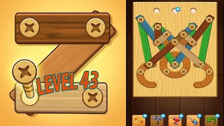 🏅 SCREW PUZZLE Wood Nut amp Bolt 🤪 Level 43 🧩 Gameplay Walkthrough [upl. by Enomal]