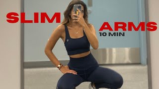 10 min arm slimming workout  Océane Andréa no music just beeps [upl. by Vena]