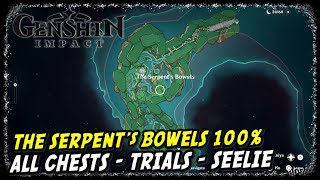 Enkanomiya The Serpents Bowels All Treasure Chests Seelie amp Time Trial Challenges  Genshin Impact [upl. by Warfeld]