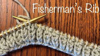 Fisherman’s Rib Stitch LeftHanded [upl. by Cohdwell66]