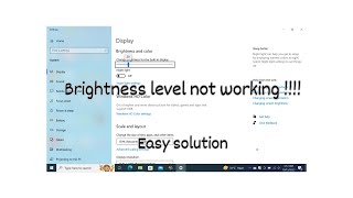 Brightness not working in window 10 [upl. by Burbank]