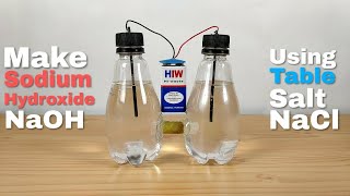 How to make sodium hydroxide NaOH using table salt NaCl by electrolysis at home [upl. by Nazarius]