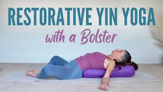 Restorative Yin Yoga With A Bolster 45 Minutes  Devi Daly Yoga [upl. by Shargel]