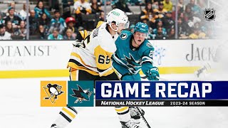 Penguins  Sharks 114  NHL Highlights 2023 [upl. by Justicz211]