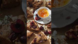 Healthy Cherry Scones with Whole Wheat FlourEggless and Vegan🍒 [upl. by Berman]