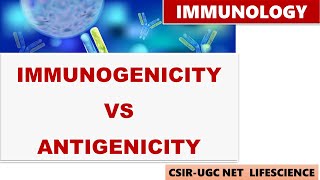 IMMUNOGENICITY and ANTIGENICITY  IMMUNOGEN AND ANTIGEN  CSIR NETGATE [upl. by Lanford46]