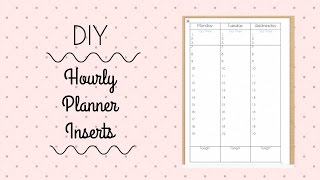 DIY Daily Hourly Planner Inserts  Microsoft Word [upl. by Weingartner54]