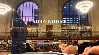 Study with me at New York Public Library  뉴욕 공립도서관에서 함께 공부해요  간호대생 스터디윗미  real time [upl. by Amikan14]