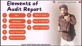 Basic elements of Audit Report  Auditing  BCom Sem 6  VNSGU  ICAI  learnwithhimanshunandwani [upl. by Nuahc]