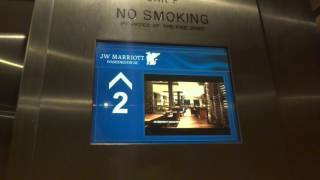 Schindler quotMiconic 10quot Traction Elevators  JW Marriott Hotel in Washington DC [upl. by Lobel]