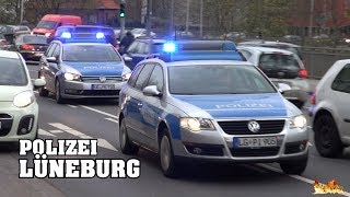 Einsatzfahrten Landes amp Bundespolizei in Lüneburg ZPKW SiKW Polizeibus amp FuStWs [upl. by Torp]