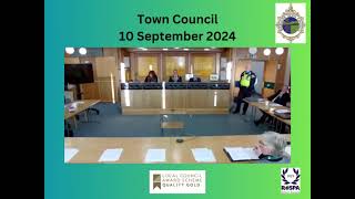 Town Council Meeting 10 September 2024 [upl. by Arriaet]