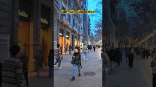 Downtown Barcelona  ‏Passeig de Gracia  spain barcelona shopping travel busy shorts [upl. by Dud]