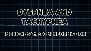 Dyspnea and Tachypnea Medical Symptom [upl. by Llertram995]