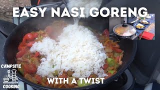 Easy Nasi Goreng with a twist😋 Campcooking 4 [upl. by Anitsirt75]