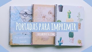 TRUCO PARA FORRAR CUADERNOS 📚 PORTADAS PARA IMPRIMIR Nica Bernita [upl. by Conni]