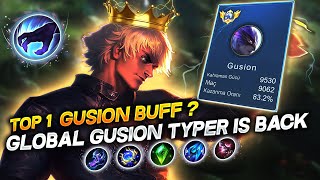 TOP 1 GLOBAL GUSION TYPER IS BACK  GUSION BUFF [upl. by Dorreg]