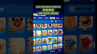 603 Fortnite SPRAYS 🤑🤑🤑 fortnite short fortnitebr collection spray [upl. by Dnomayd928]