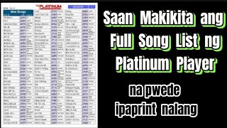 Platinum Karaoke Full Songlist [upl. by Berger]