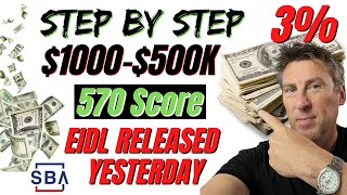 NEW EIDL SBA MONEY 304 Interest EASY LOANS 570 Minimum score Bad Credit OK [upl. by Mcginnis472]