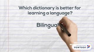 Monolingual vs Bilingual Dictionaries [upl. by Ocer]