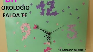 DIY Orologio su tela tema farfalle fai da teilmondodiariel [upl. by Eduam]