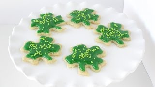 How To Make Shamrock Cookies  Simply Bakings [upl. by Ayhtnic]