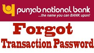 Reset Transaction Password Of PNB Internet Banking [upl. by Atilam]