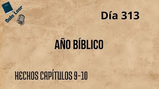 Año Bíblico Día 313  Hechos Capítulos 910  Lectura de la Biblia en un año [upl. by Ahsienal819]