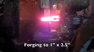 Resizing W2 tool steel forging under the 3B Nazel Hammer [upl. by Ahter49]