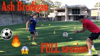 FULL training session with WPL player Ash Brodigan  Soccer Drills  Joner Football [upl. by Egdamlat]