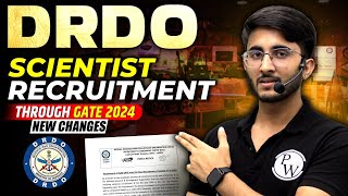 DRDO Scientist Recruitment With GATE 2024  New Changes [upl. by Nallaf825]